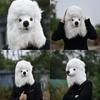 Poodle Costume Mask Latex Animal Dog Headgear For Halloween Party Photos