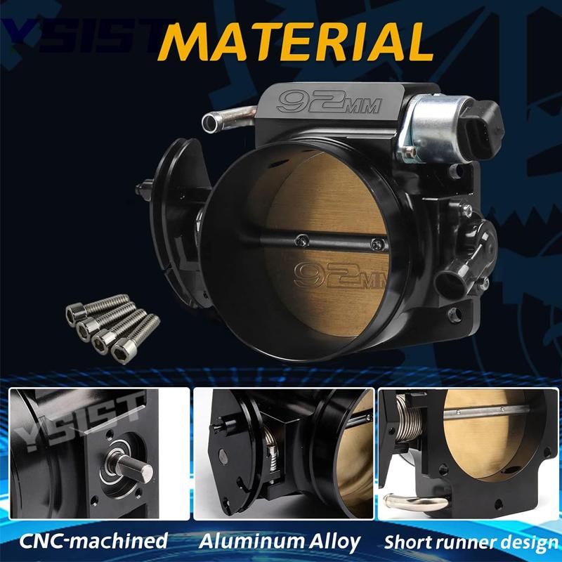 92mm/102mm Throttle Body For LS1 LS2 LS3 LS6 LS7 LSX Car Modification Parts Black/Silver High Flow Billet Intake Manifold