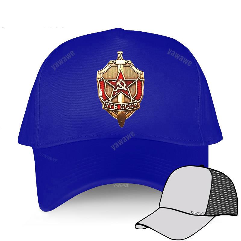 New Arrival Short Visor Hat Men Yawawe Caps KGB Badge CCCP Russian Russia Hip-hop Baseball Cap Cotton Women Summer Hats