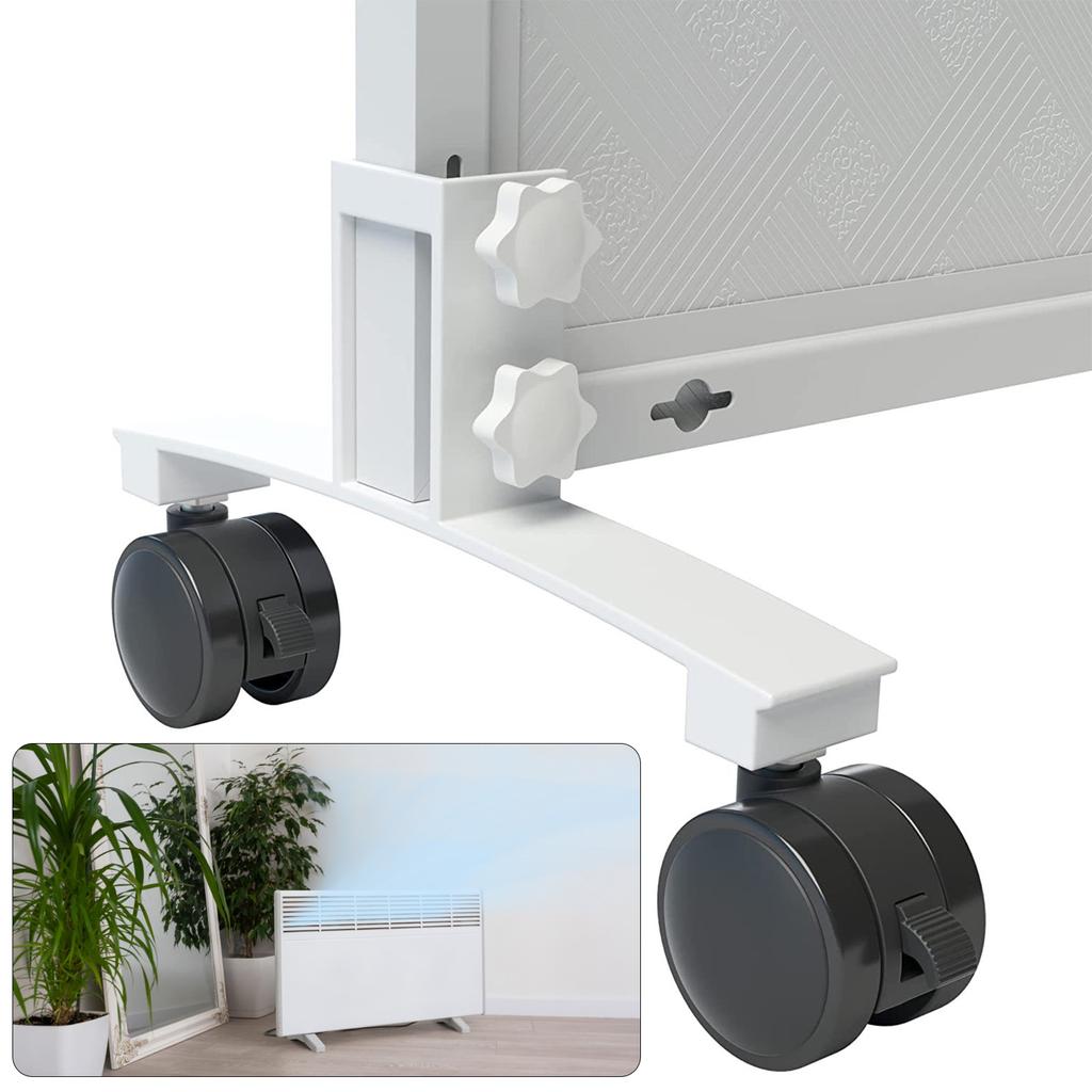 Metal Infrared Heater Bracket Universal Infrared Panel Heater Standing Legs with Wheels Movable Electric Heater Feet Holder Rack