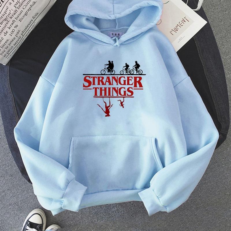Stranger Things Stranger Things Printed Pullover Hoodie Fleece Jacket Sweater Hoodie