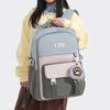 Large Capacity Schoolbag Color Block Women Backpack Junior High School Student Backpack