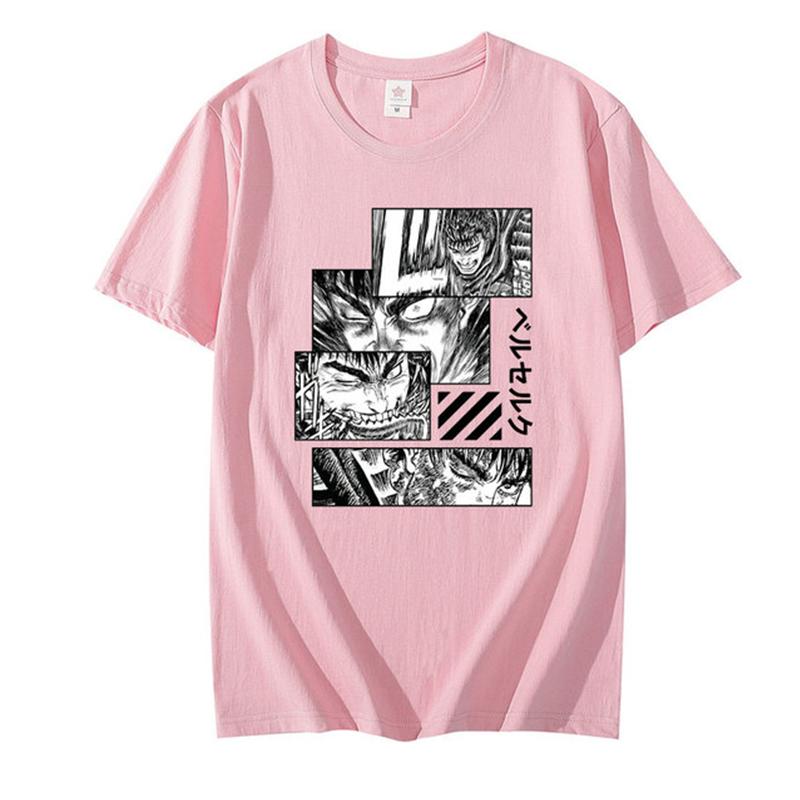 Летняя винтажная футболка с изображением аниме Манга Берсерк Y2K Man, мягкая хлопковая футболка с кишками, футболка с короткими рукавами и изображением зверя Гриффита, футболка Gatsu, топы