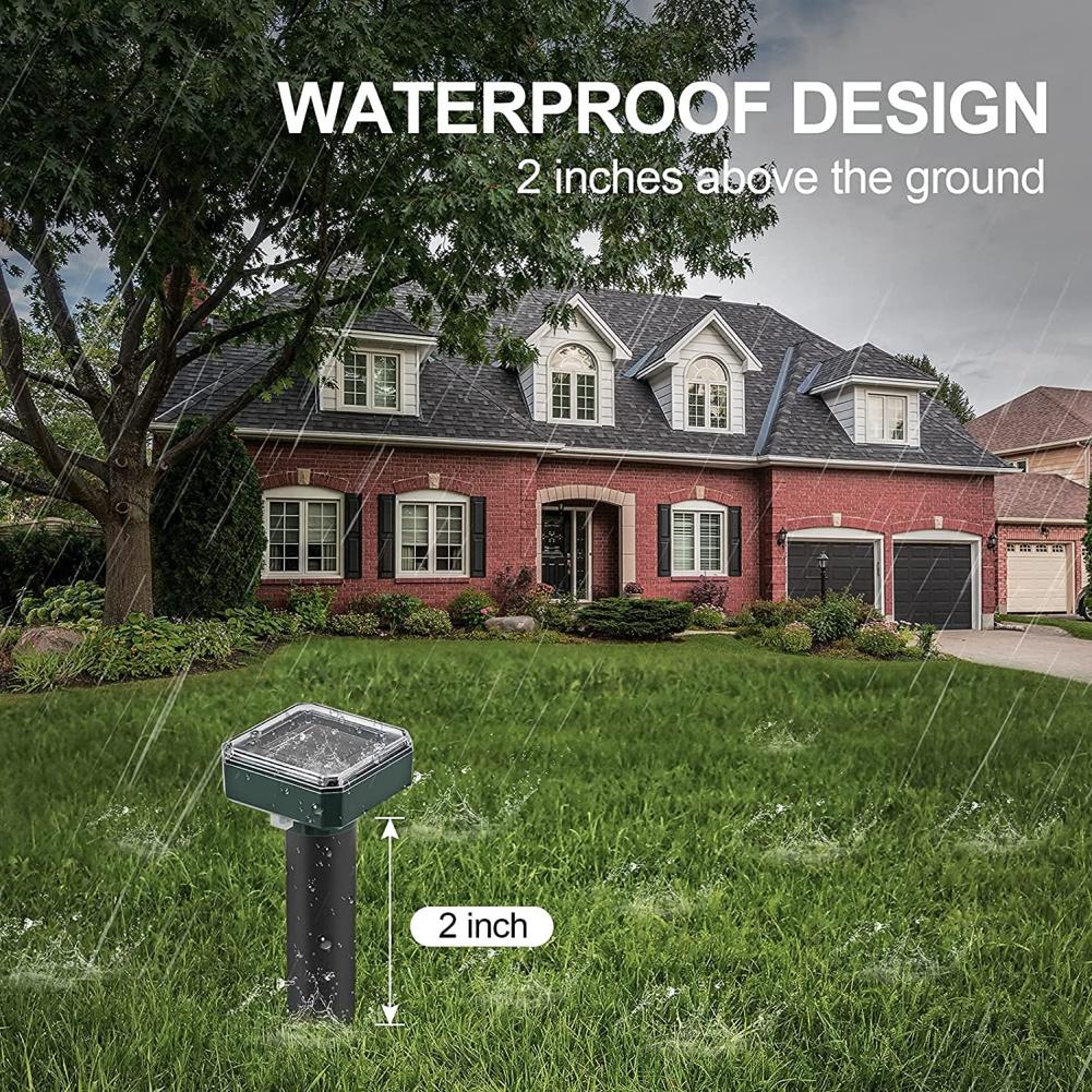 4 шт., репеллент от кротов на солнечной энергии, открытый сад, двор, водонепроницаемый ультразвуковой отпугиватель насекомых