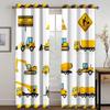 Cartoon Tractor Truck Excavator Bulldozer Child Curtains Blinds for Boys Room Kitchen Windows Long Cortinas Ready-made Treatment