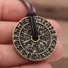 Norse Vikings Odin 's Runes Necklaces Pendants Thor Axe Destiny Wolf Supernatural Moon Pentagram For Men Jewelry Gift