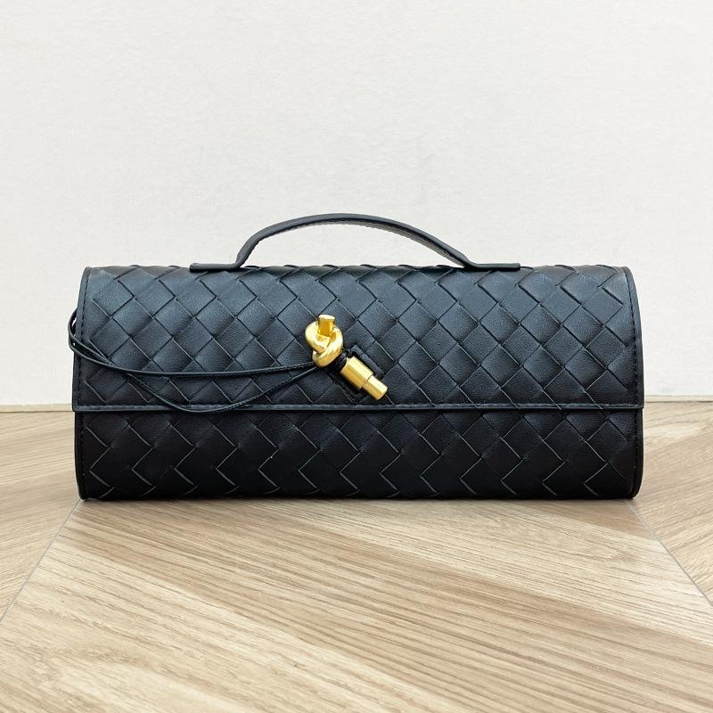 Новая плетеная сумка ручной работы, длинная сумка для ужина из коровьей кожи, высококачественная горизонтальная сумка-багет