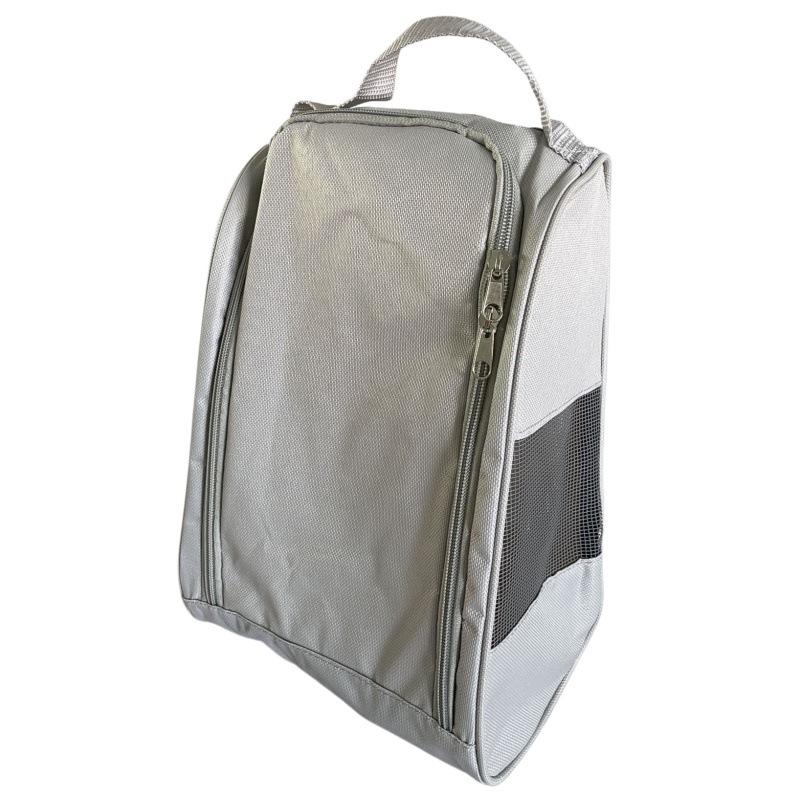 Travel Shoe Bag With Breathable Mesh, Odorless 600D PVC Fabric Golf Shoe Bag, Portable Sports Shoe Storage Pouch For Men Women