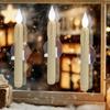 4PCS Window Candles LED Dusk To Dawn Window Candles With Sensor Flickering Flameless Battery Lamp with Suction Cup