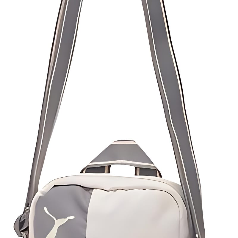 PUMA Fabric Shoulder Bag, Crossbody Bag, Handbag Unisex Silver Lime Gray 078578-03