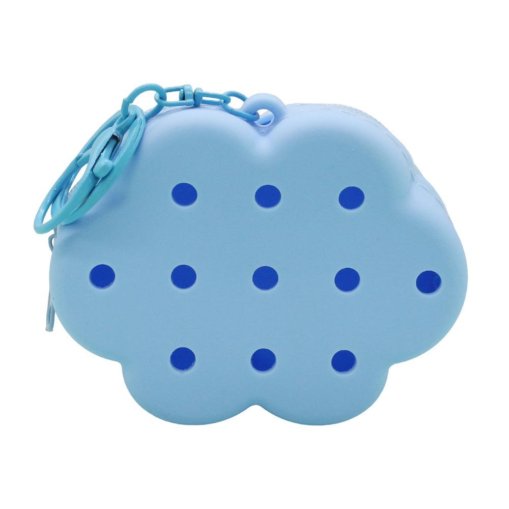 Gift Idea Cloud Flower Silicone Wallet Zipper Closure Soft Silicone Coin Purse Travel Organizer Mini Size Card Holder Women Use