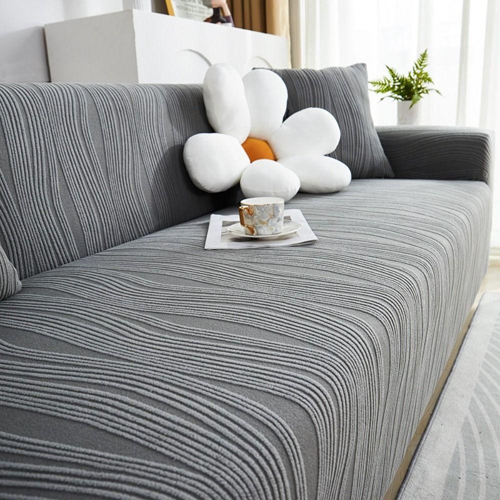Washable All-inclusive Elastic Sofa Cover Thicken Jacquard Universal Slipcovers Removable Solid Color Sofa Cushion Living Room