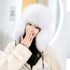 Женская шапка из натурального лисьего меха, пушистая новинка 2022 года, лыжная шапка-ловец для пилота, лыжная шапка с наушниками, зимняя меховая шапка-пилот