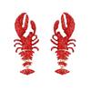 Metal Lobster Earrings Large Size Animal Drop Earrings Charm Crayfish Pendant Earrings  Casual