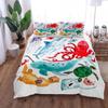 Комплект постельного белья «Осьминог в стиле ретро» King Queen Double Full Twin Single Size Duvet Cover Pillow Case Bed Set