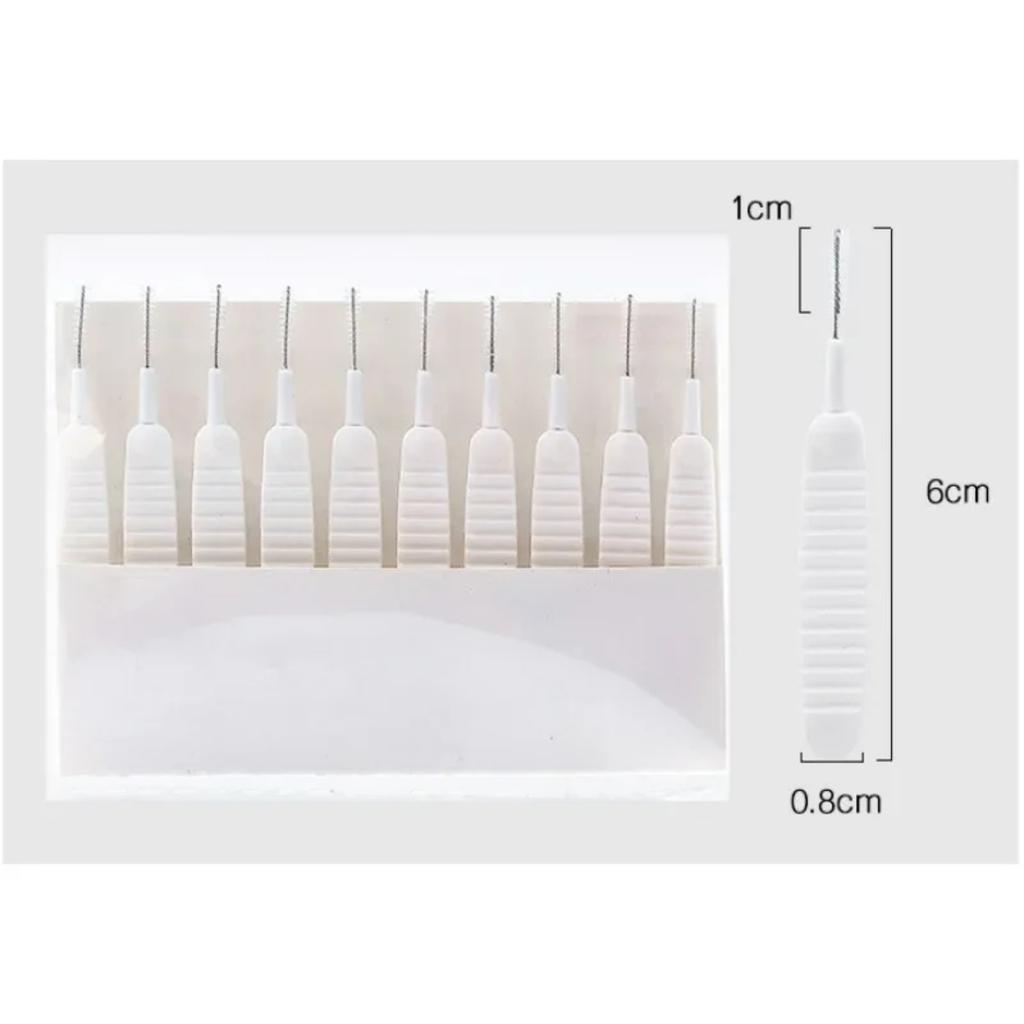 10 шт. Щетка для чистки душевой лейки Белая Маленькая Для чистки пор Защита от засоров Нейлон Для кухни Туалета Отверстия для телефона Очиститель окон