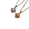Copper-Plated Gold Four-Leaf Clover Pendant Necklace - High-End Non-Fading Luxury Accessory