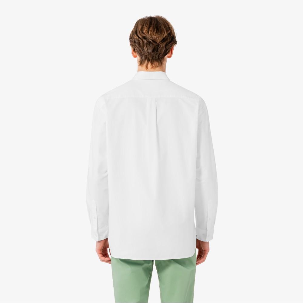 Lacoste Мужская хлопковая рубашка Оксфорд свободного кроя CH165E-56G001