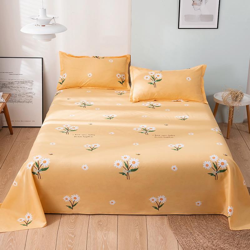 INS Style Bed Sheet One-Piece Winter 1.8m Double Bed 1.2m Student Dormitory Single Bed Minimalist Washed Cotton Quilt