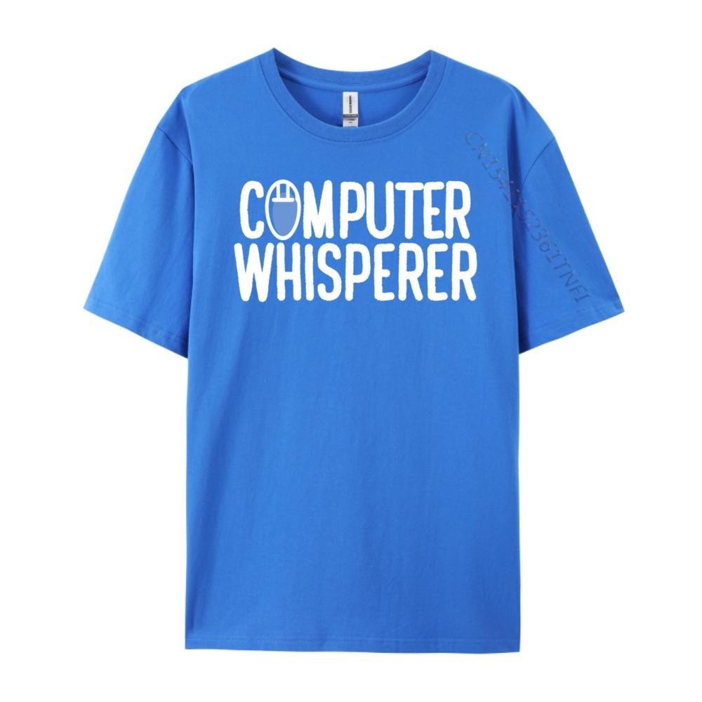 Pc Nerd Techie It Technician Computer Whisperer Blue And White Graphic T Shirts Women Classic Funny Gifts Big Size