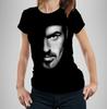 Джордж Майкл Футболка Женская Полуприлегающая Крупный План Wham Live Aid ЛГБТК