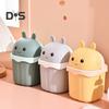 Настольный мусорный бак с крышкой, большой емкости, мультяшная форма, прямоугольный, креативный мини-мусорный бак, корзина для мусора