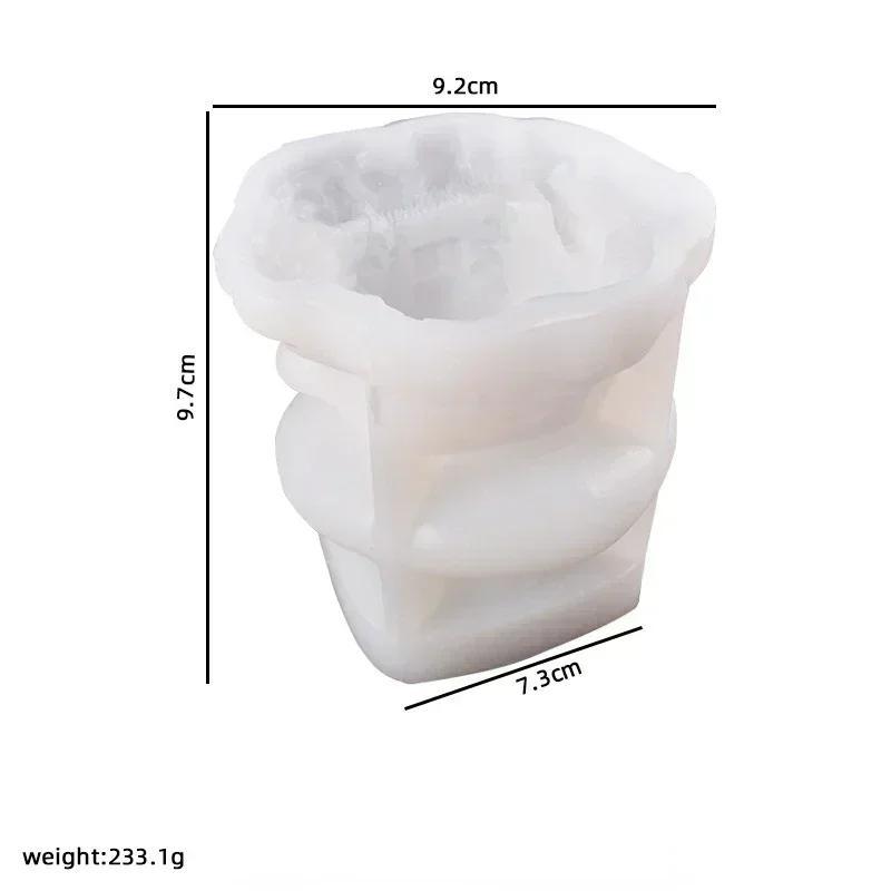 1pcs 3D Large Mushroom House Candle Mold Handmade Scented Candle DIY Aromatherapy Gypsum Decoration Resin Mushroom Drop Gel Mold