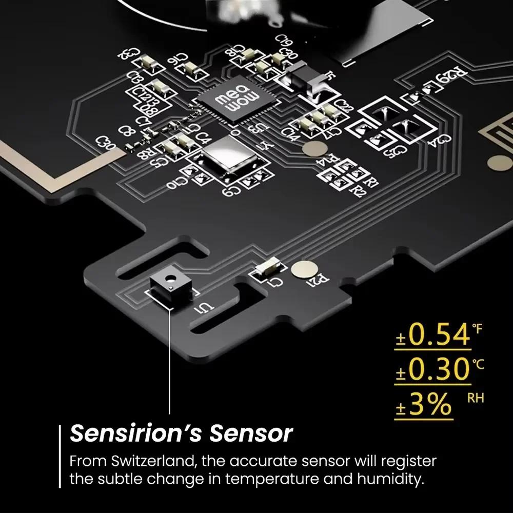 Электронный термометр с большим экраном Цифровой термометр и гигрометр Интеллектуальная электроника Монитор температуры и влажности