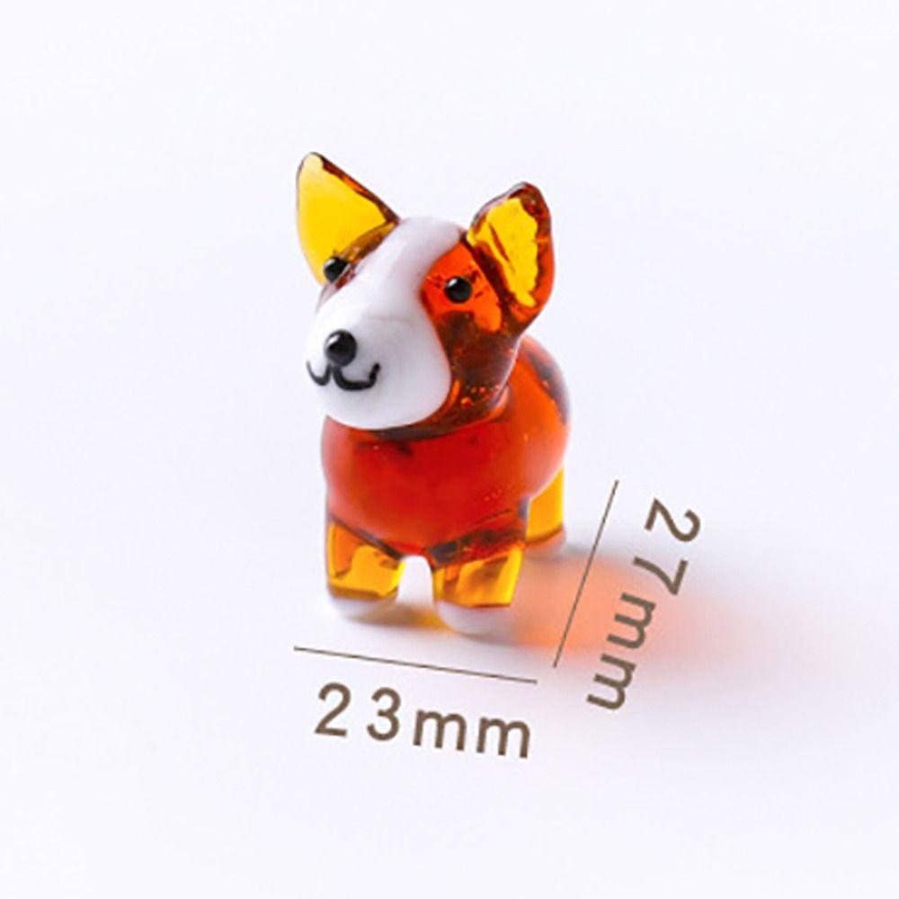 Украшения для собак из натриево-кальциевого стекла, поделки из мультяшных собак, изысканная модель собаки