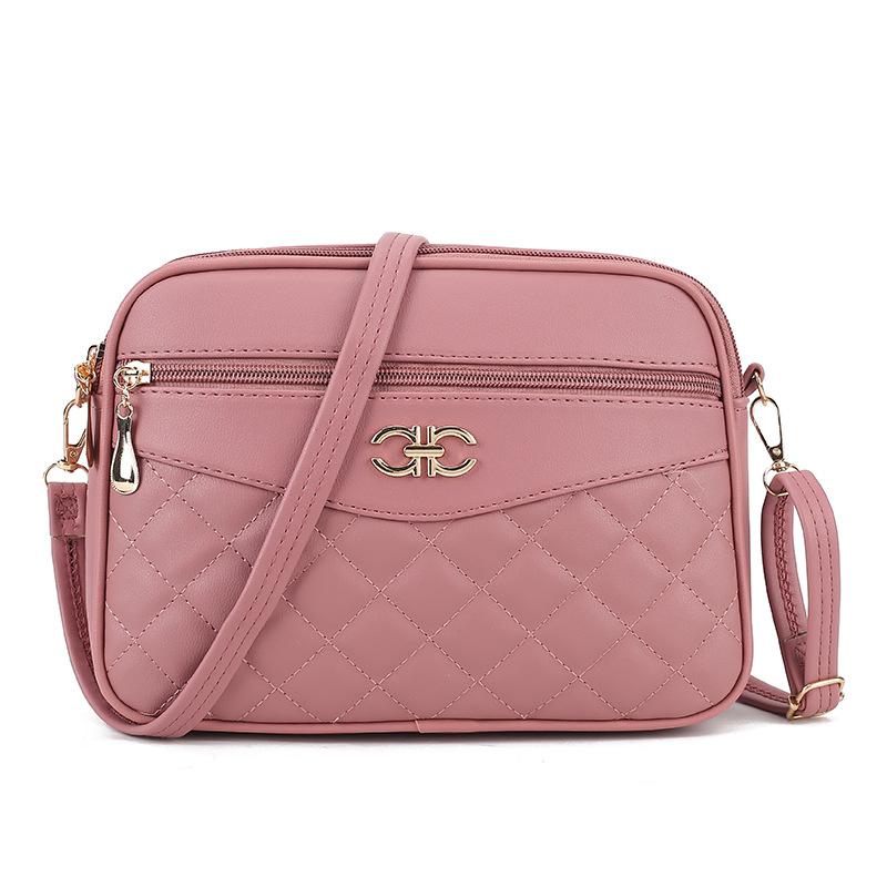 New Four-Layer Large Capacity Middle-Aged Women'S Bag Fashion Ring-Latex Crossbody Shoulder Bag All-Match Camera Bag Small Square Bag