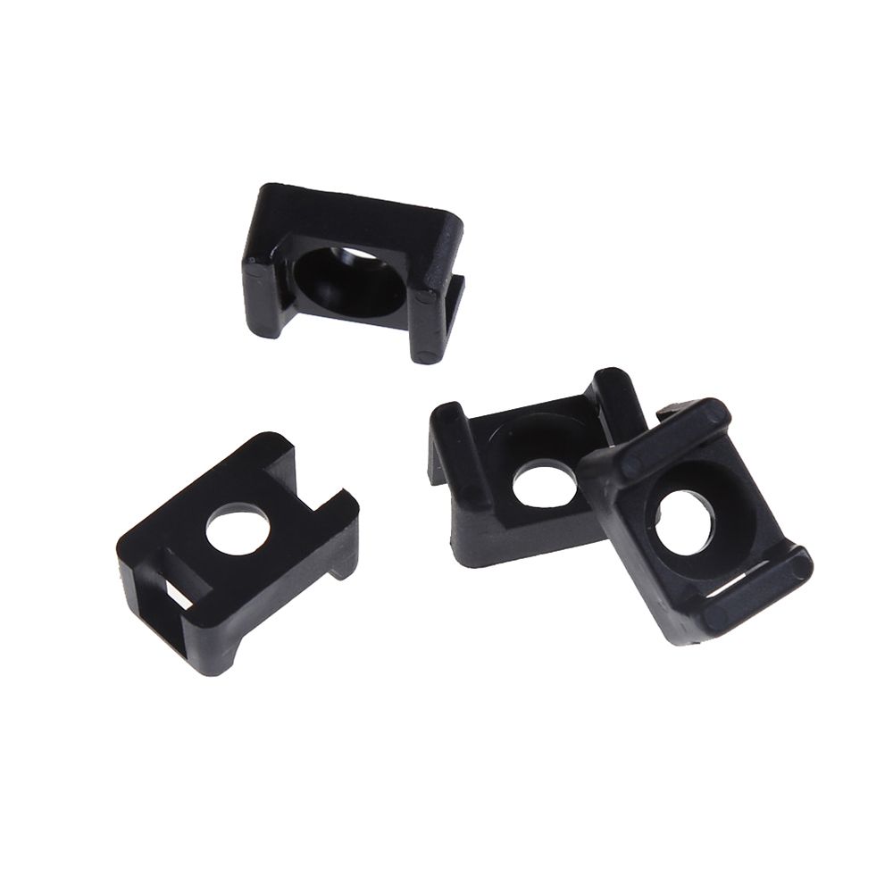Black Width Cable Tie Mount Wire Holder Base Saddle Type