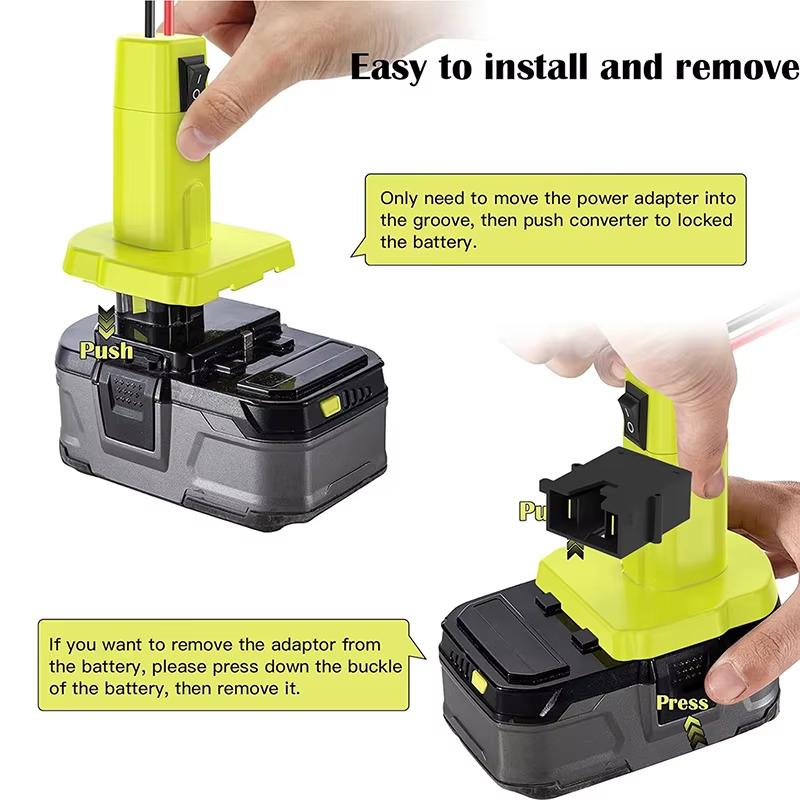 Адаптер Power Wheels для аккумулятора Ryobi 18V с выключателем-предохранителем, DIY-адаптер-коннектор для аккумулятора Ryobi 18V NiMH/NiCd/Li-ion