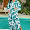 Zebra Print Knit Oversized Beach Resort Maxi Dress
