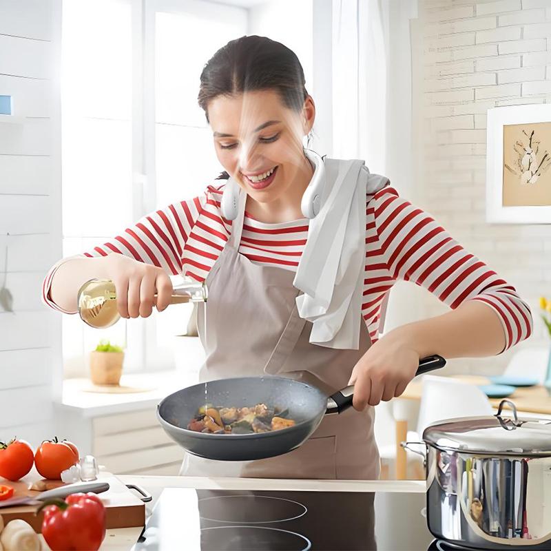 Портативный шейный вентилятор, 3 режима скорости, регулируемый, растягивающийся, обдув воздухом для охлаждения, свободные руки, 4000 мАч, перезаряжаемый