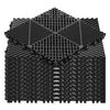Interlocking Drainage Mats, 310 x 310 mm, Modular Garage Flooring Tiles, Non-Slip PP Drainage Floor Tiles, Self-Draining, Easy Installation, for