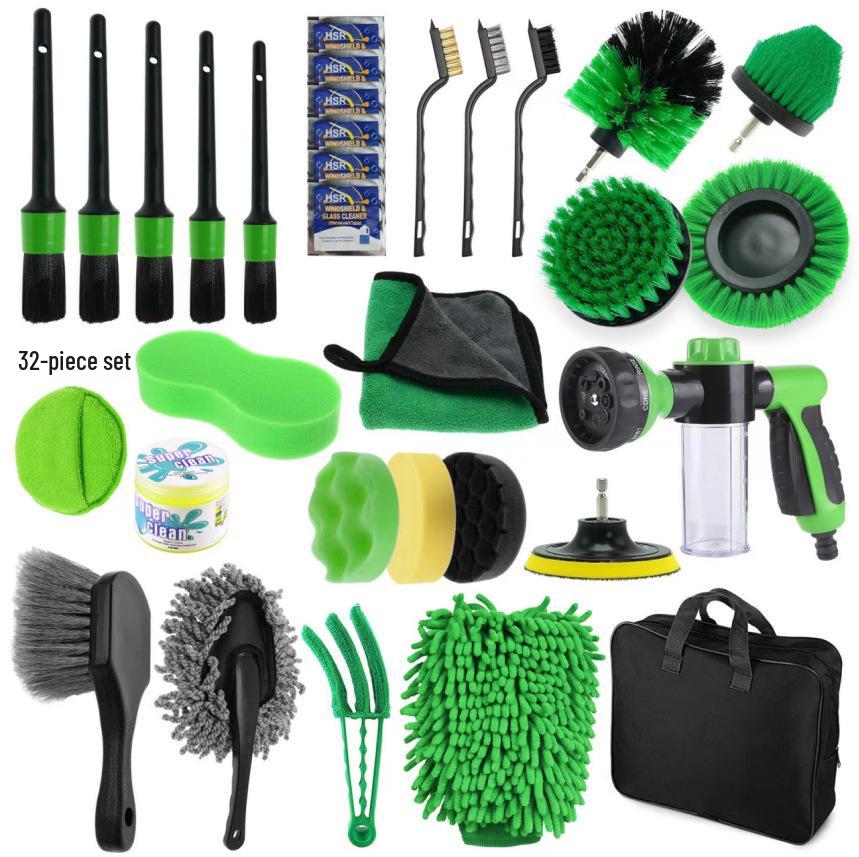 Экологичный набор для чистки автомобиля: Щетка для колесных ступиц, Очиститель кондиционера, Глина, Пылесос и Ручная щетка для пыли