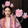 Flower Ancient Style Headband Pearl Hanfu Hair Clip Traditional Chinese Style Headwear Cosplay