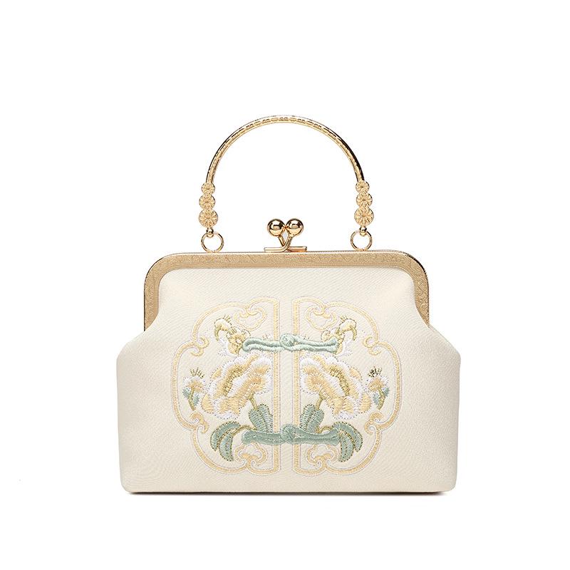 Элегантный вышитый клатч для подружки невесты Hanfu - стильная сумочка на пуговицах