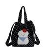 Cute Cartoon Canvas Bag Handbag New Large Capacity Shoulder Messenger Bag Student High Value Shopping Bag