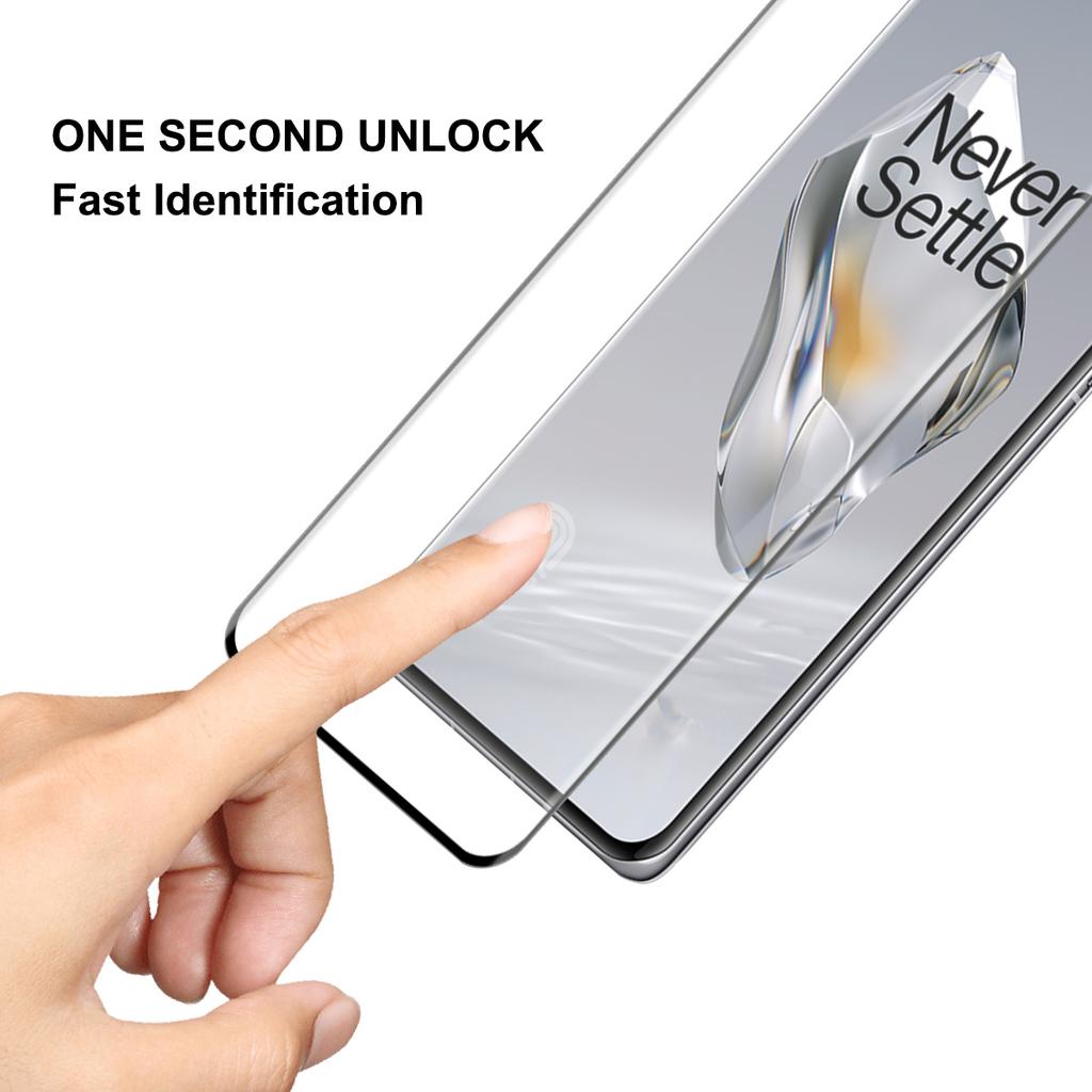 ENKAY HAT PRINCE For OnePlus 12 5G HD 3D Curved Tempered Glass Side Glue Full Screen Protector Support Fingerprint Unlock
