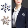 Женская элегантная брошь в форме снежинки, блестящие стразы, инкрустированная булавка, воротник, шаль, шарф, значок, аксессуары для костюма