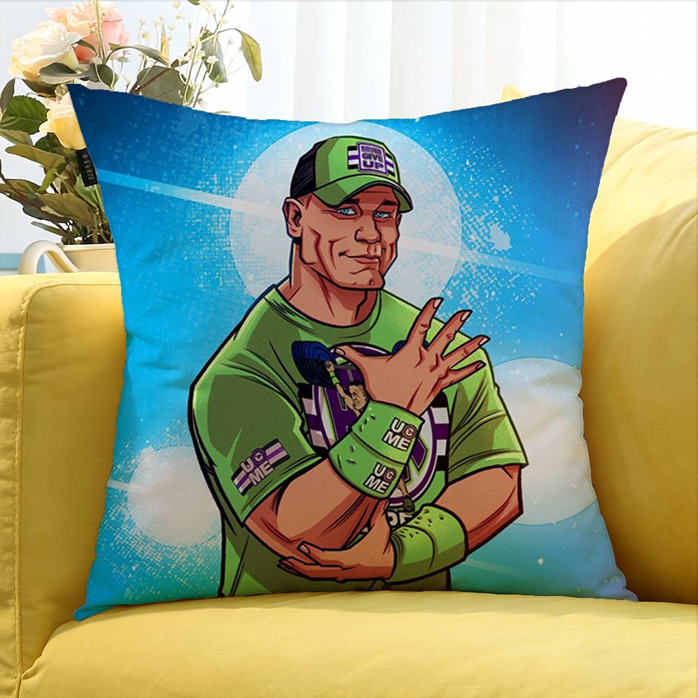 Hot Wrestler J-John C-Cena World Various Sizes Square Pillow Case For Car Home Bedchamber Decor