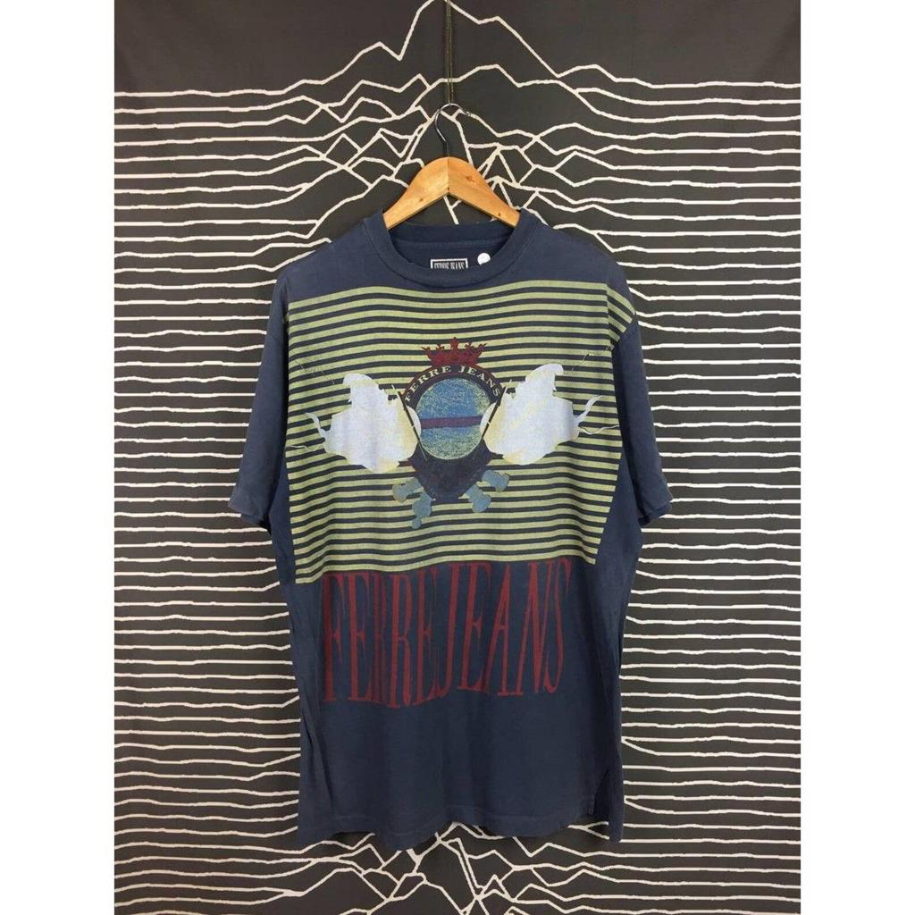 Vtg Gianfranco Ferré FERRE JEANS Made In Italy Designer Tee
