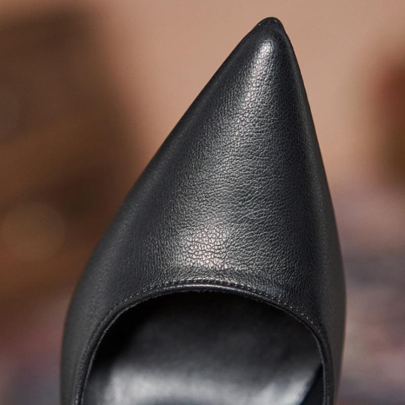 New High Heels for Women Stiletto Pointed Toe Versatile Commuting Professional Work Shoes Single Shoes