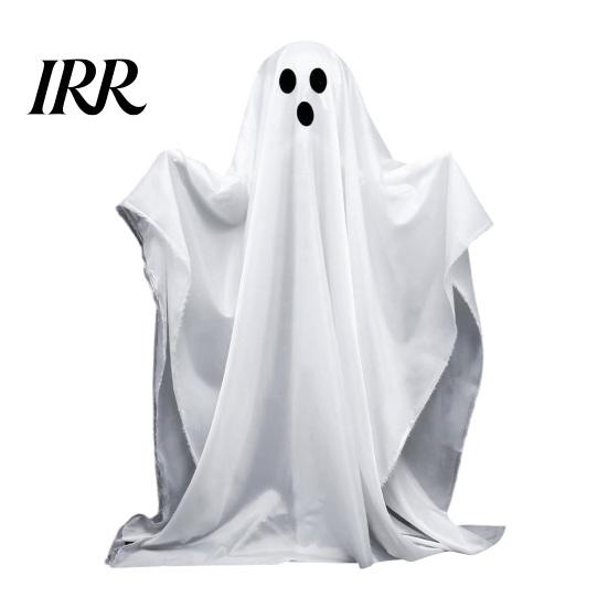 Ghost with Warm Lights Halloween Decoration, LED Light Up Standing Ghost, Indoor Outdoor Spooky Window White for Porch, Yard, Lawn, Garden Decor Lawn