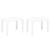 VidaXL Garden Benches 2 Pcs White Plastic