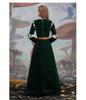 Women's Brave Merida Green Court Long Dress Halloween Cosplay Costume