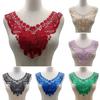 Women Lace Collar Hollow Flower Embroidered Trim Applique Colored Lace Neckline for DIY Sewing Wedding Dress Halloween Cosplay