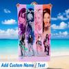 aespa Beach Towel, Personalized Custom Name Text, Quick Dry Large Absorbent Towel For Beach Pool