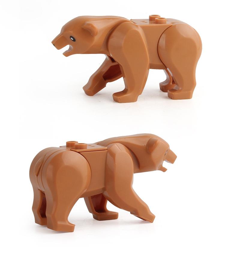 Фигурки животных Динозавры Тигр Акула Волк Обезьяна Жираф Фигурка динозавра Модель Строительные блоки Игрушки для детей Подарки для детей